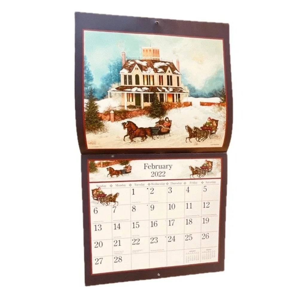 2022 LANG LINDA NELSON STOCKS Calendar FOLK ART 11th Edition